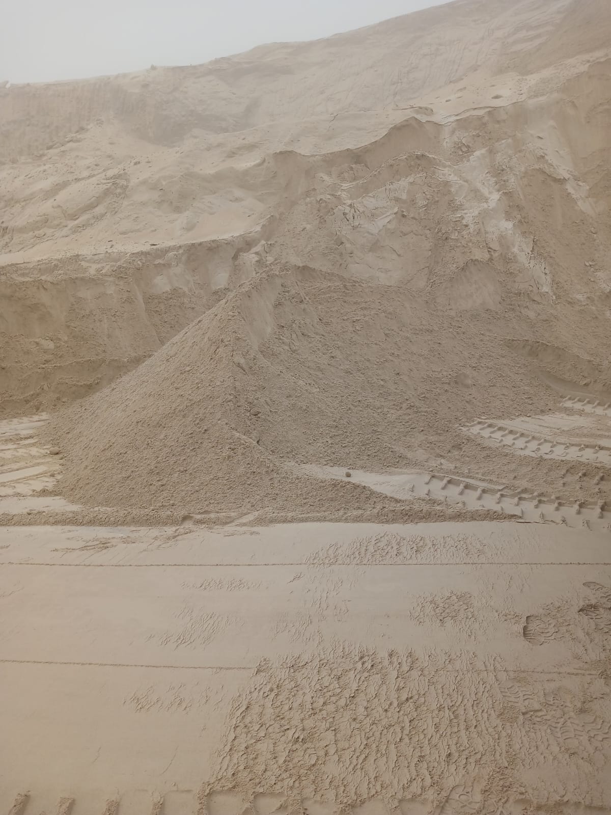Stone aggregate stockpile