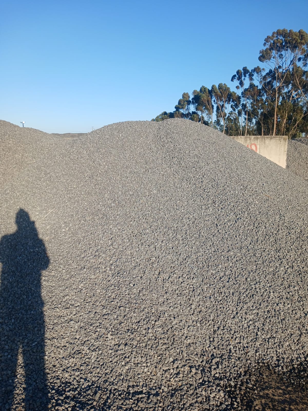Truck loaded with aggregate